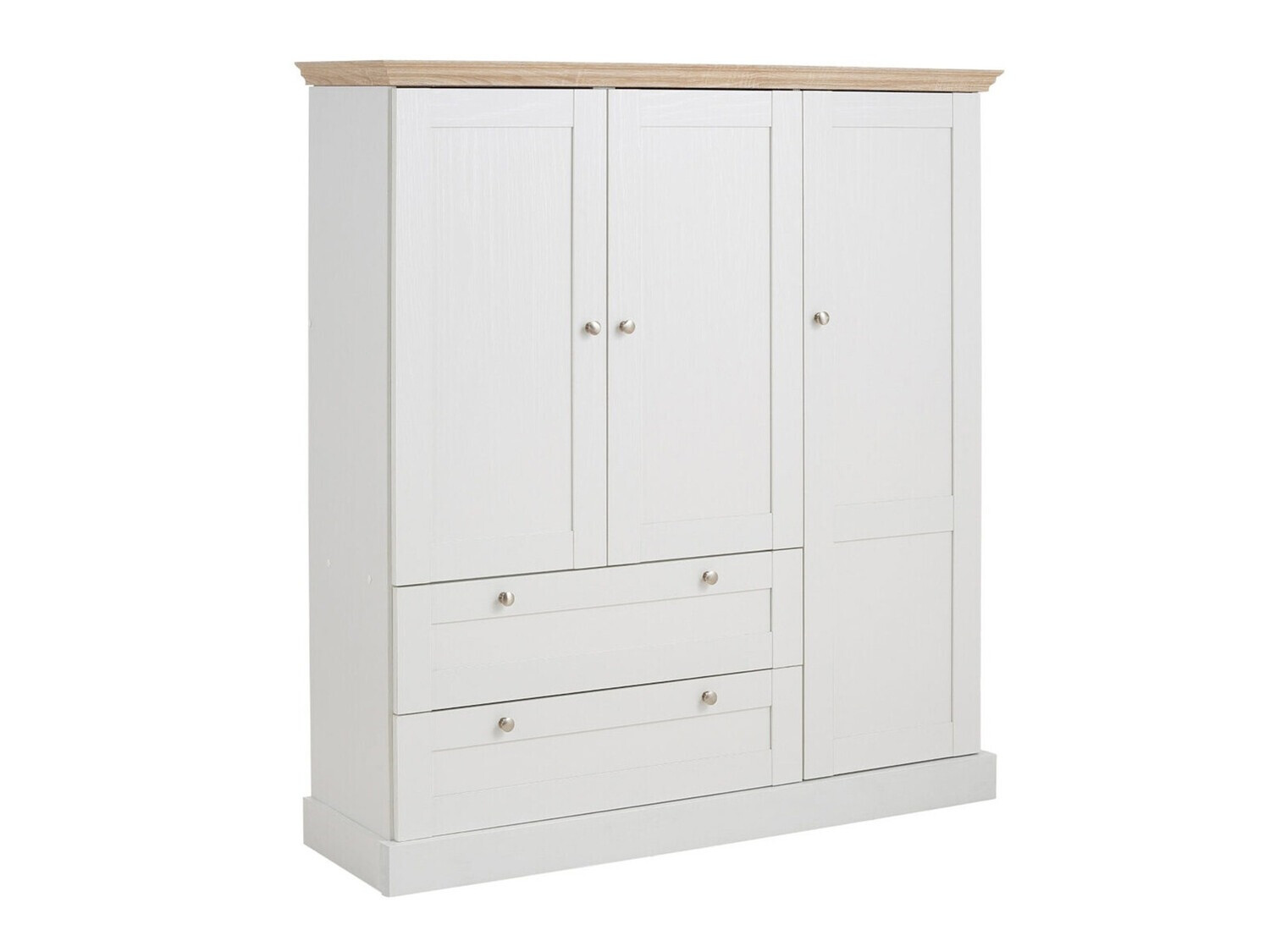 Cómoda Lirveri 103 (Blanco + Roble claro)