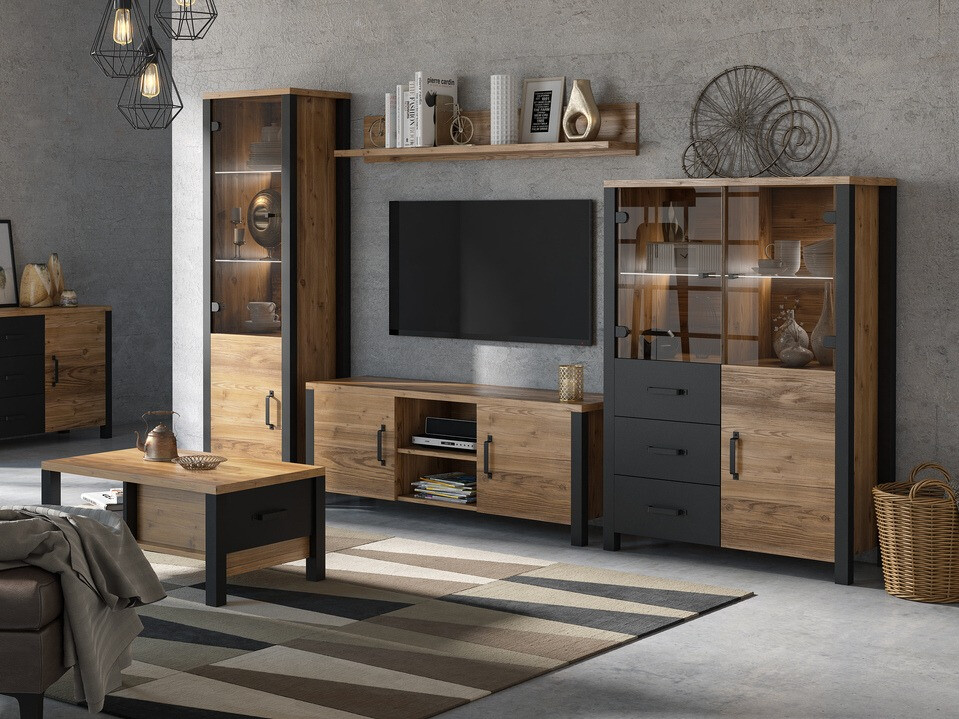 Estantería de pared Tornua 100 (Abeto oscuro)