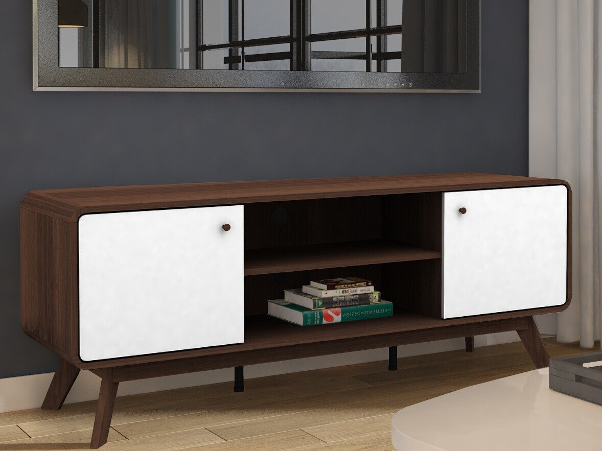 Mueble TV Elbtena 107 (Nuez + Blanco)