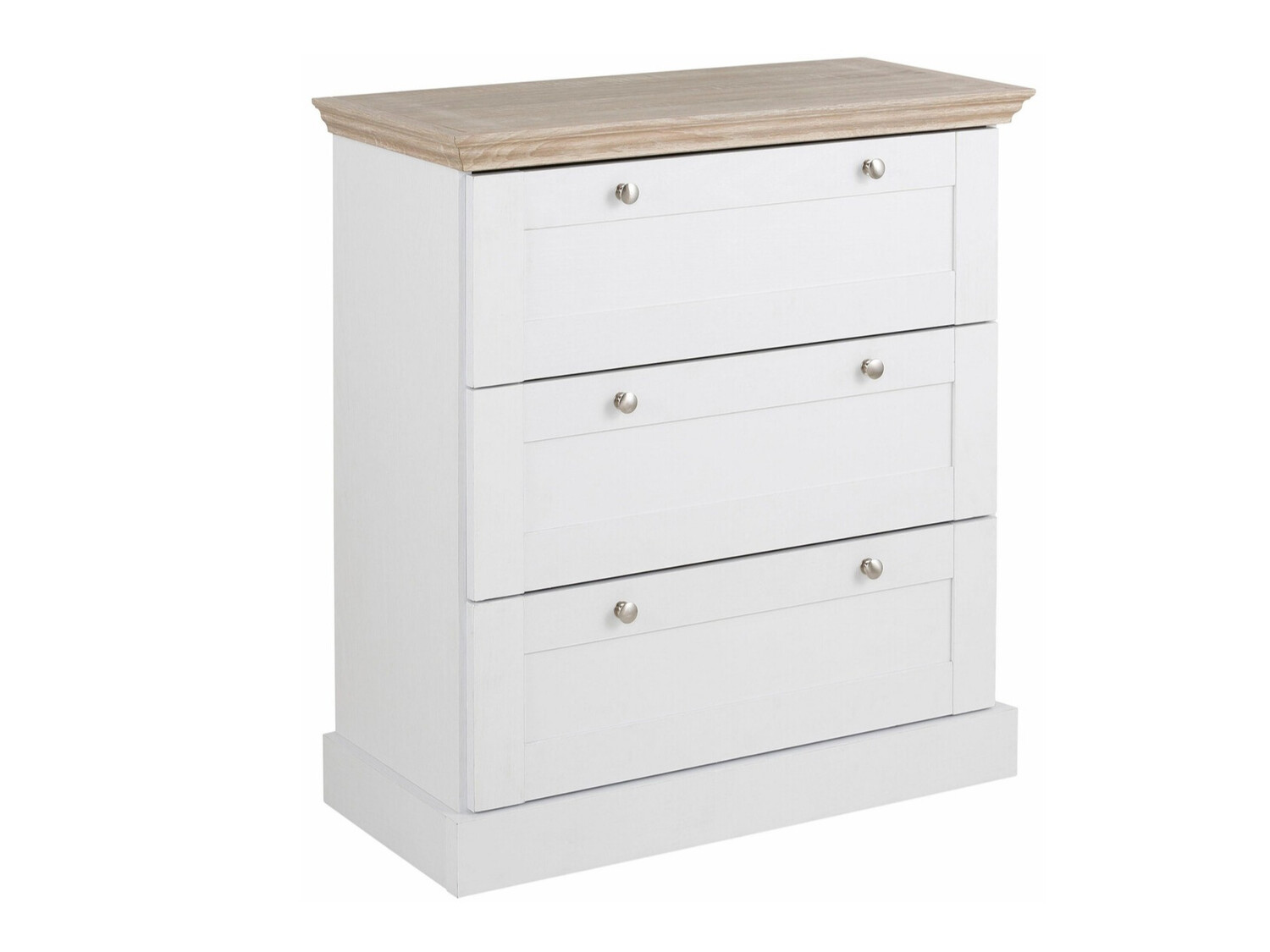 Cómoda Lirveri 110 (Blanco + Roble claro)