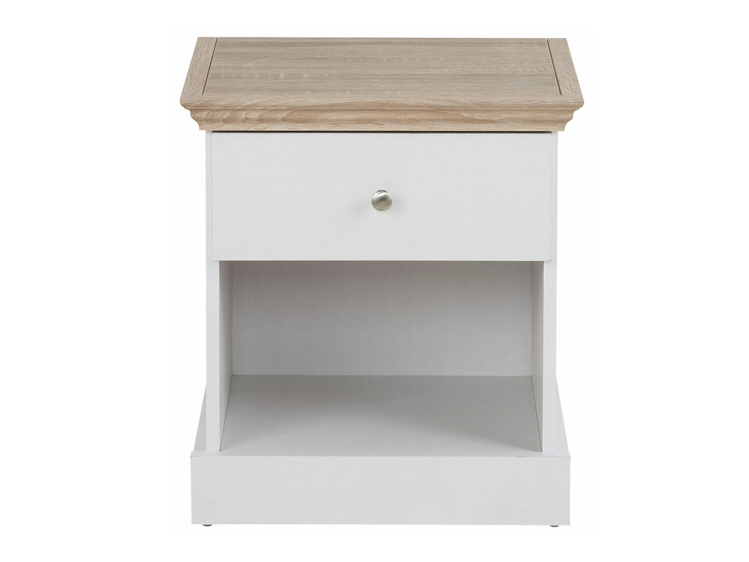 Mesilla de noche Lirveri 111 (Blanco + Roble claro)