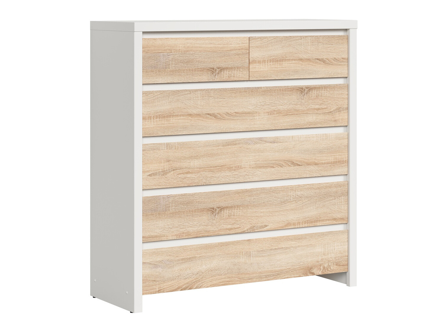 Cómoda Nolroma 126 (Blanco + Roble Sonoma)