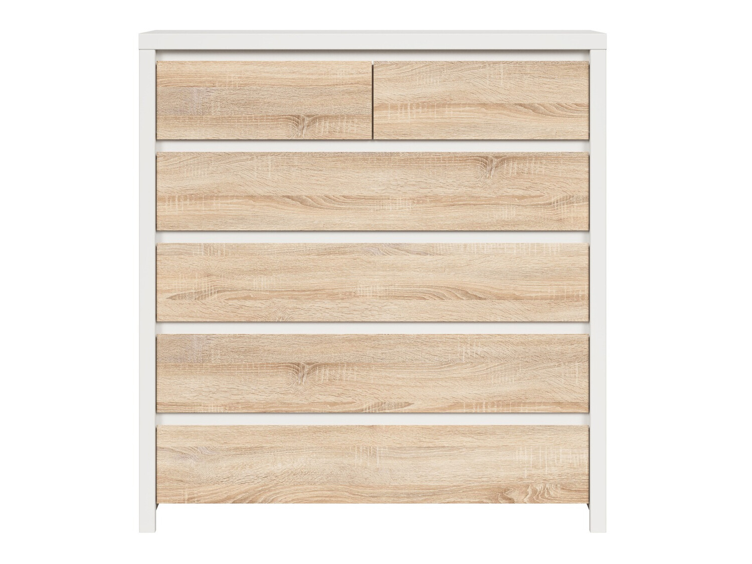 Cómoda Nolroma 126 (Blanco + Roble Sonoma)