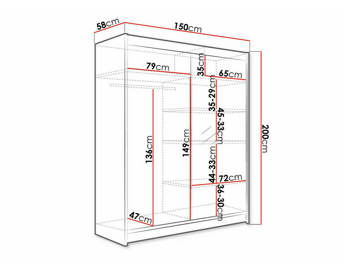 Armario Closico Vastor I (Blanco + Roble Artisan)