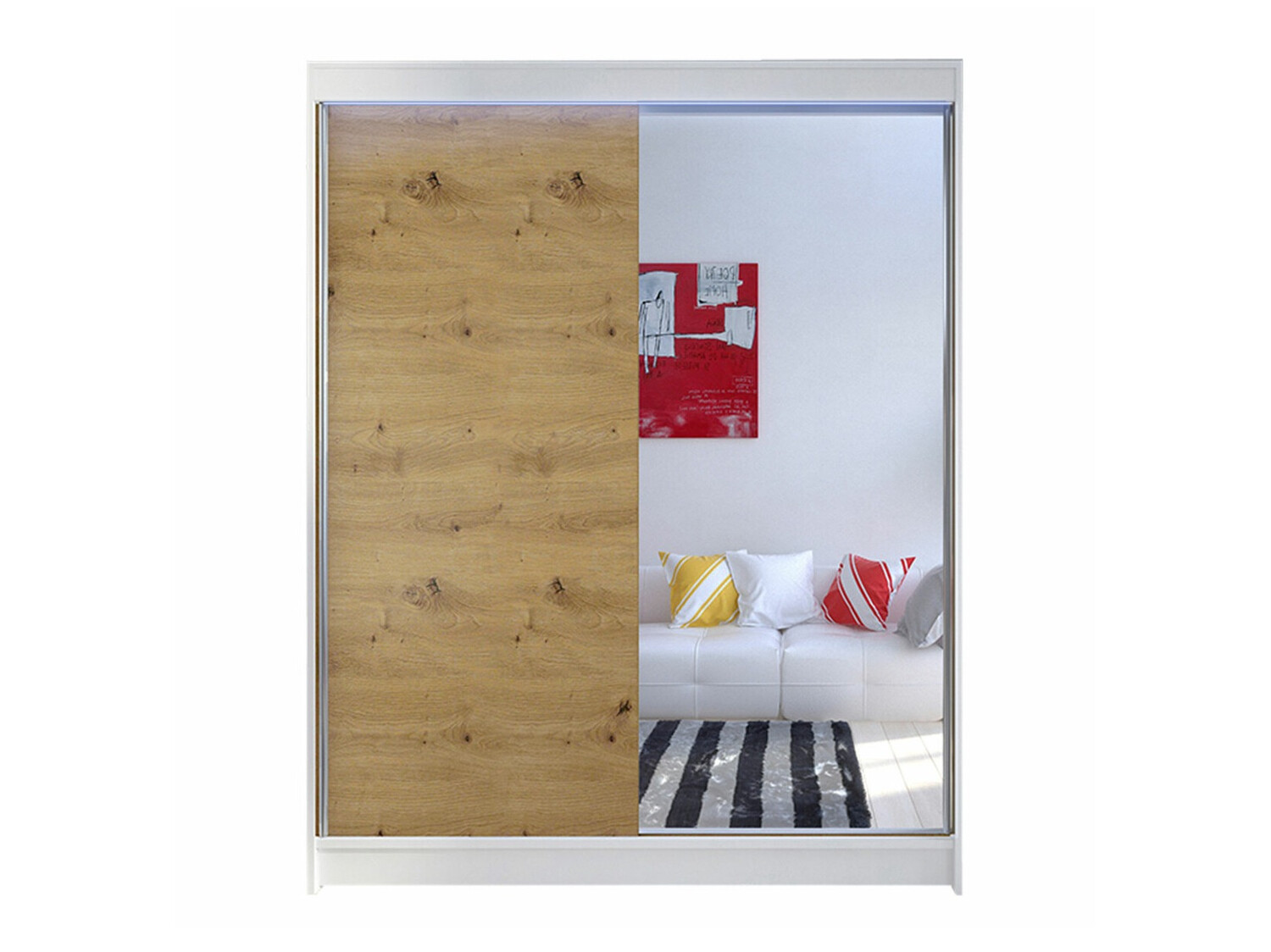 Armario Closico Vastor I (Blanco + Roble Artisan)