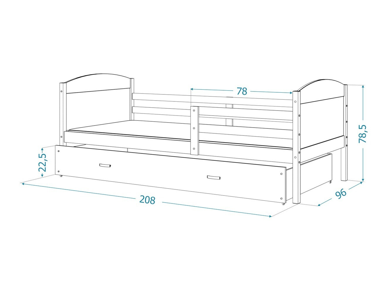 Cama Aurora 129 (Blanco)