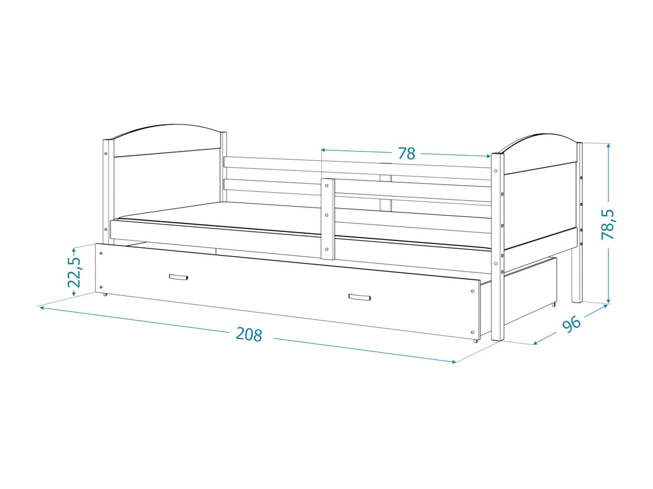 Cama Aurora 129 (Pino)