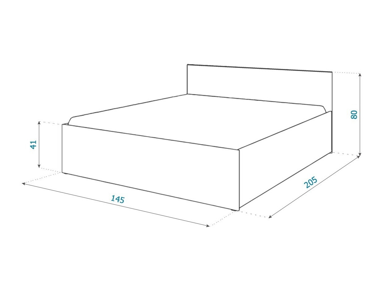 Cama Aurora 145 (Blanco)