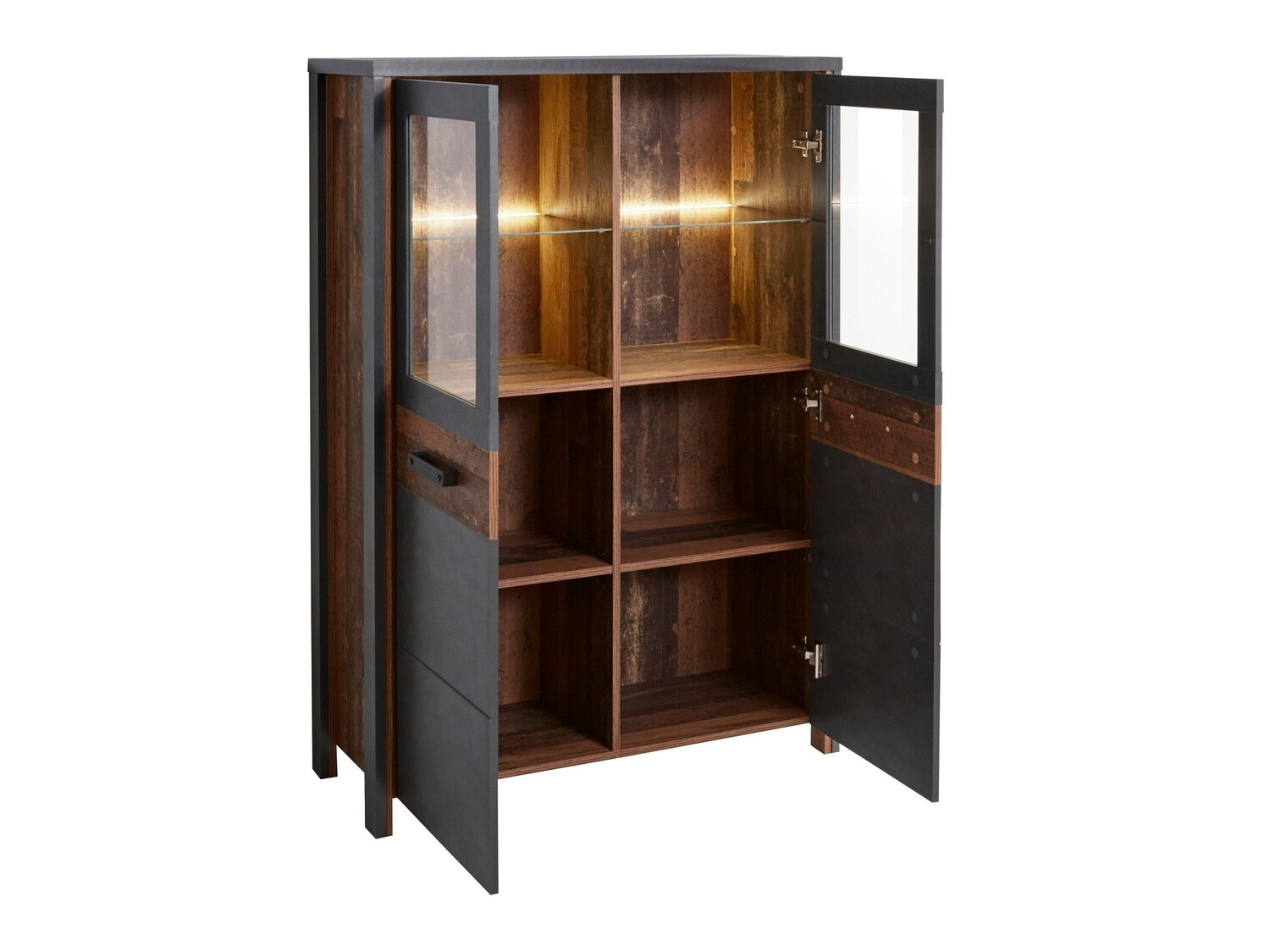 Aparador Austin Y105 (Madera gris + Arbol envejecido)