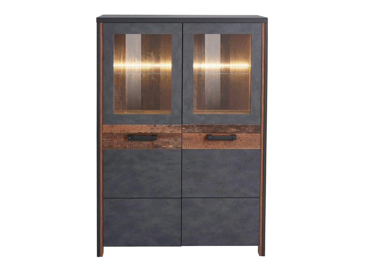 Aparador Austin Y105 (Madera gris + Arbol envejecido)