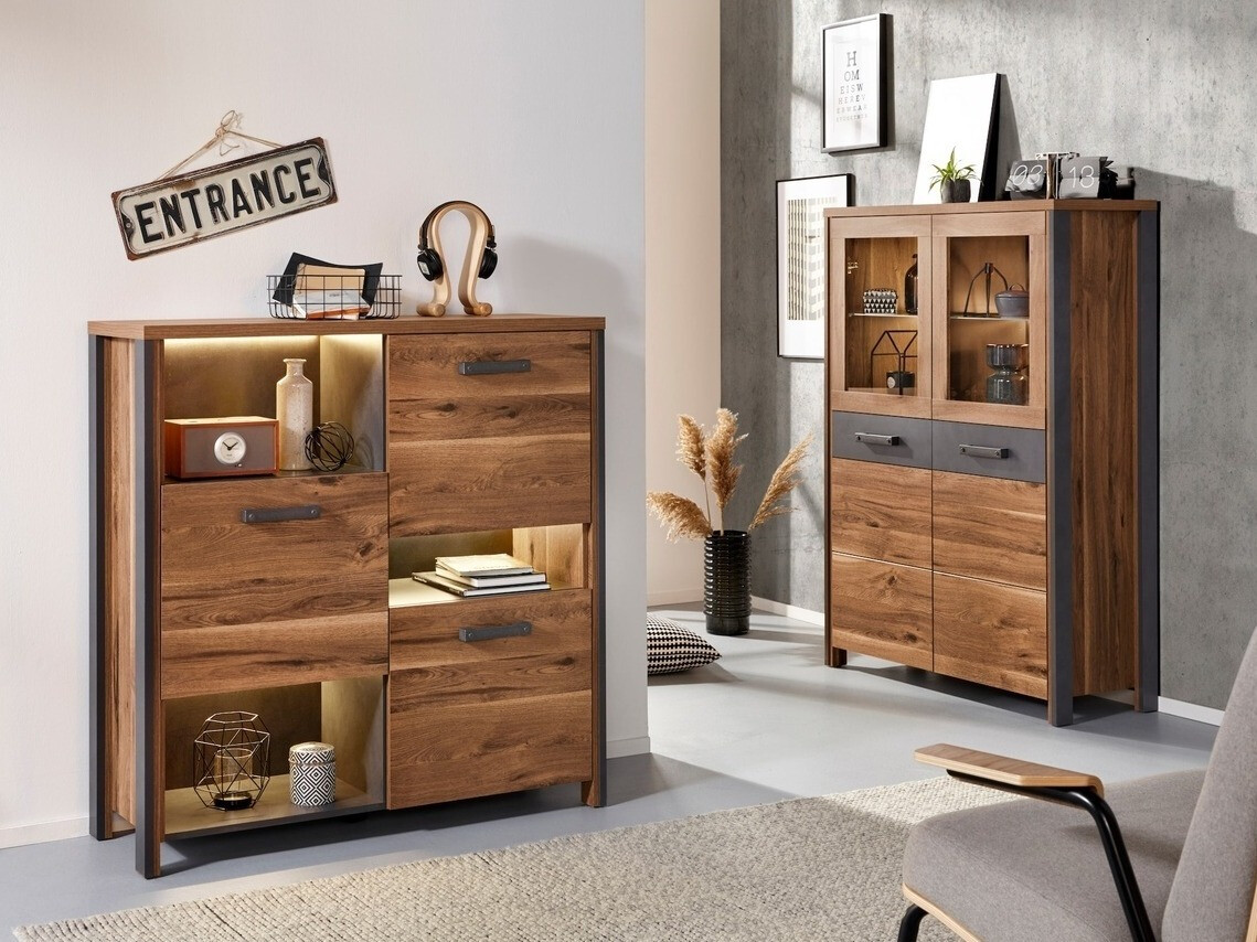 Aparador Austin Y108 (Royal roble + Madera gris)