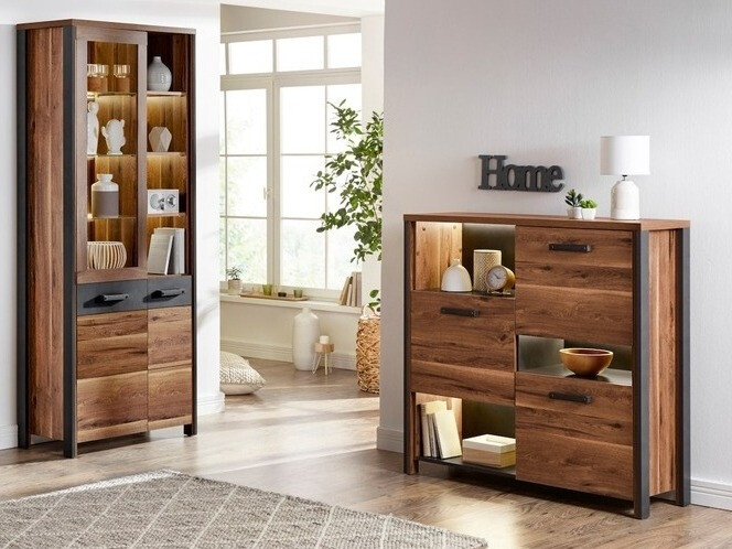 Aparador Austin Y108 (Royal roble + Madera gris)