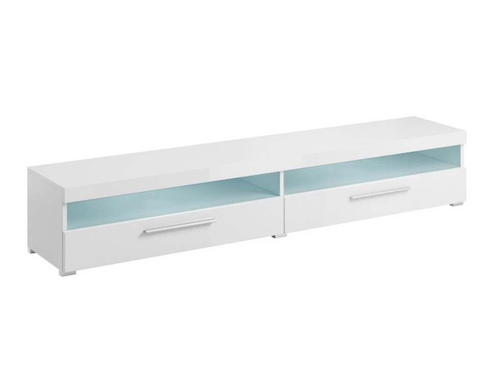 Mueble TV Torvire 111 (Blanco + Blanco brillante)
