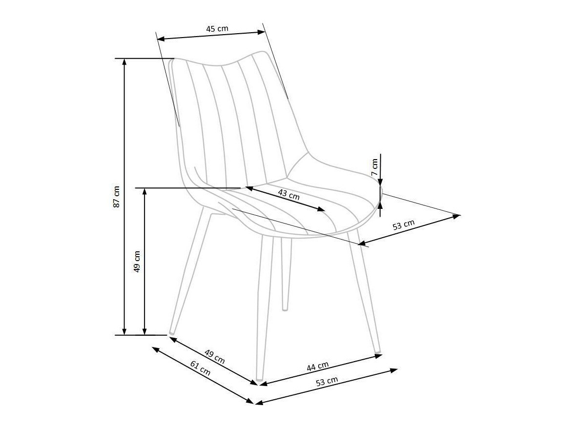 Silla Houston 883 (Gris + Negro)