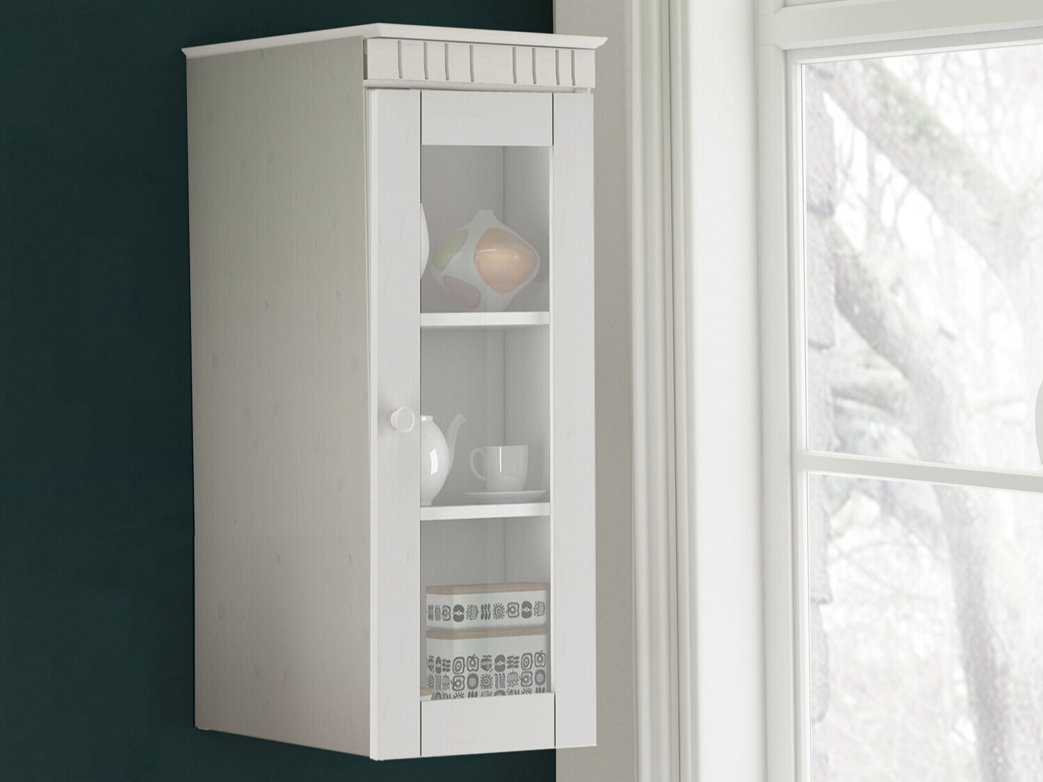 Estantería de pared Elbelba 104 (Blanco)