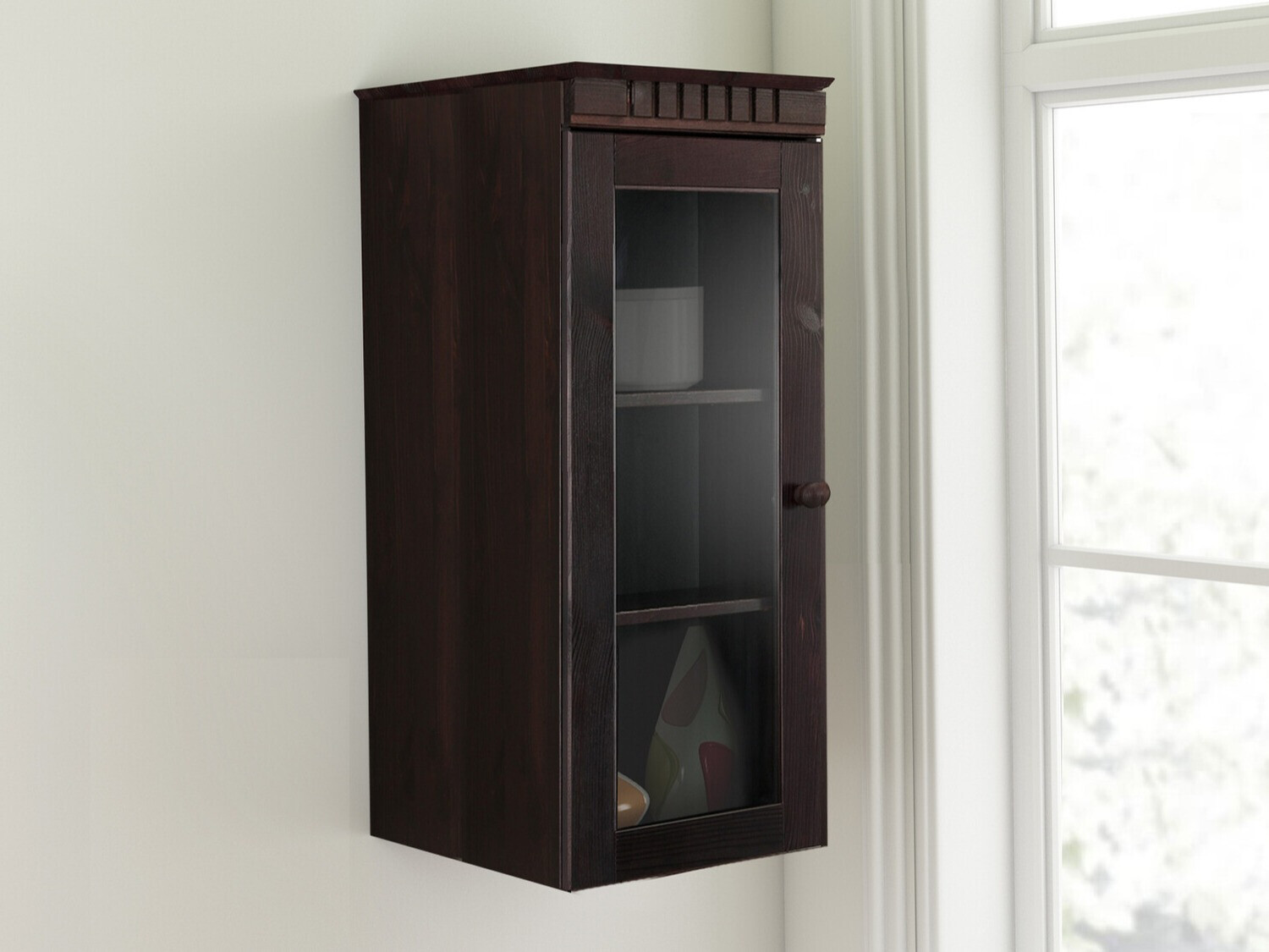 Estantería de pared Elbelba 104 (Marrón oscuro)