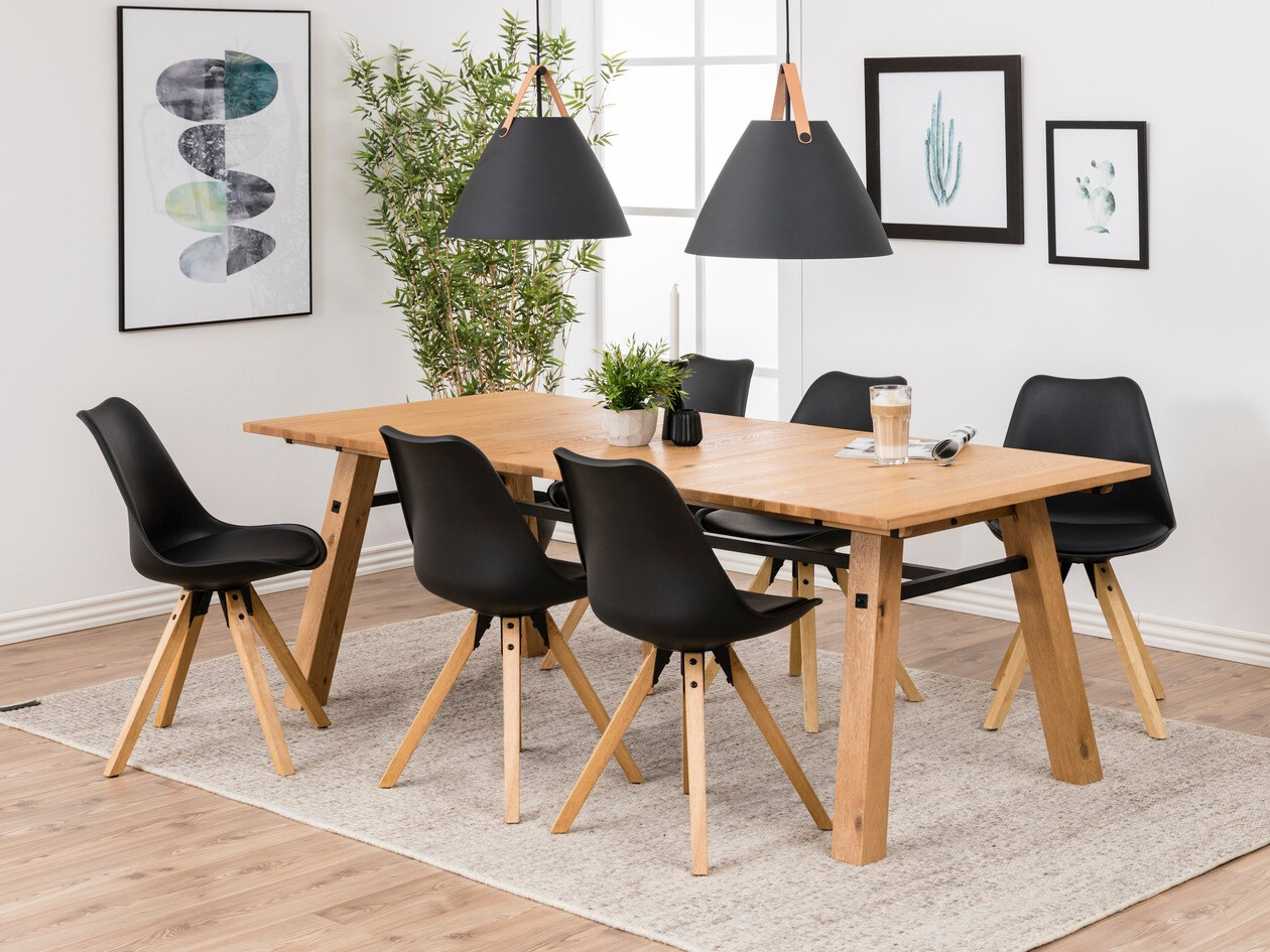 Silla Norsica 133 (Negro + Luminoso madera)