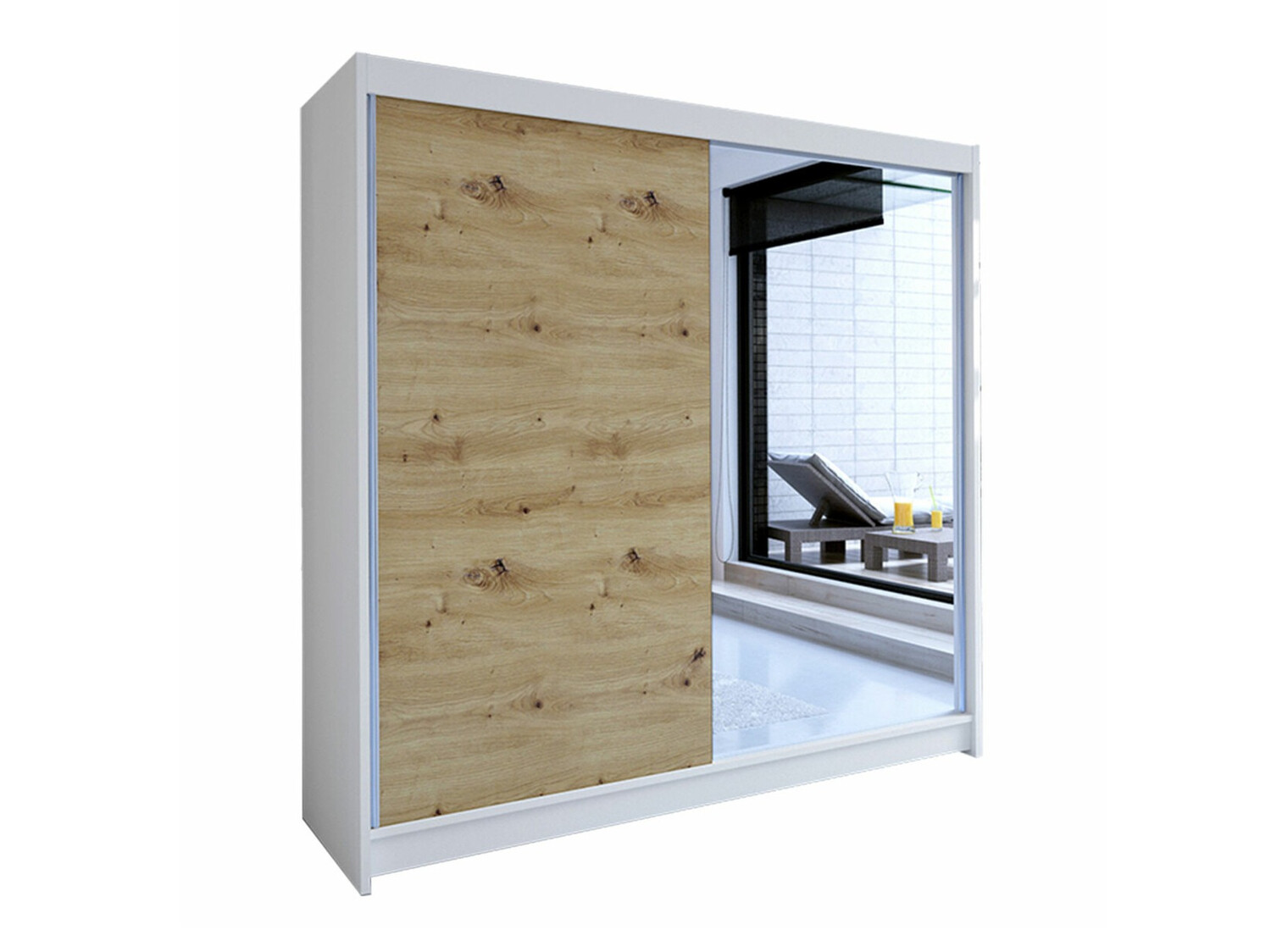 Armario Closico Cavaris I (Blanco + Roble Artisan)