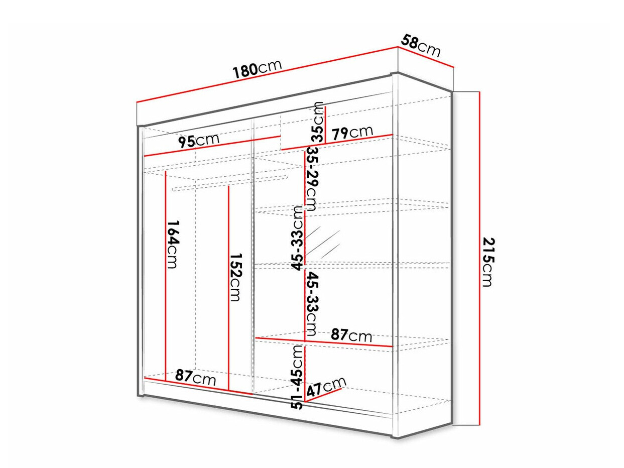 Armario Closico Cavaris I (Blanco + Roble Artisan)