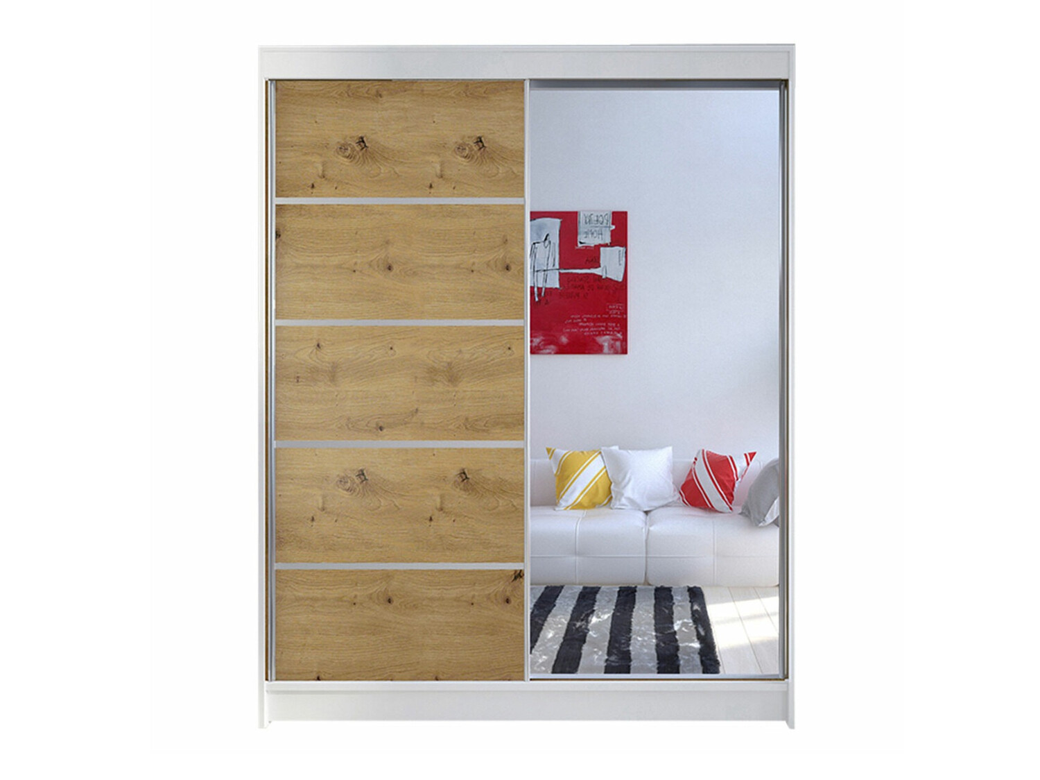 Armario Closico Vastor III (Blanco + Roble Artisan)