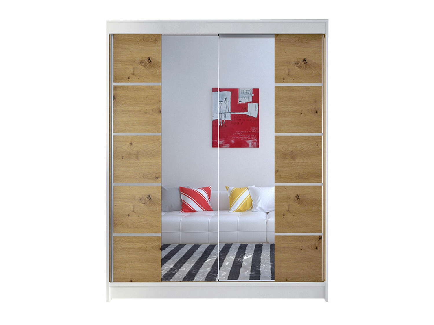 Armario Closico Vastor V (Blanco + Roble Artisan)