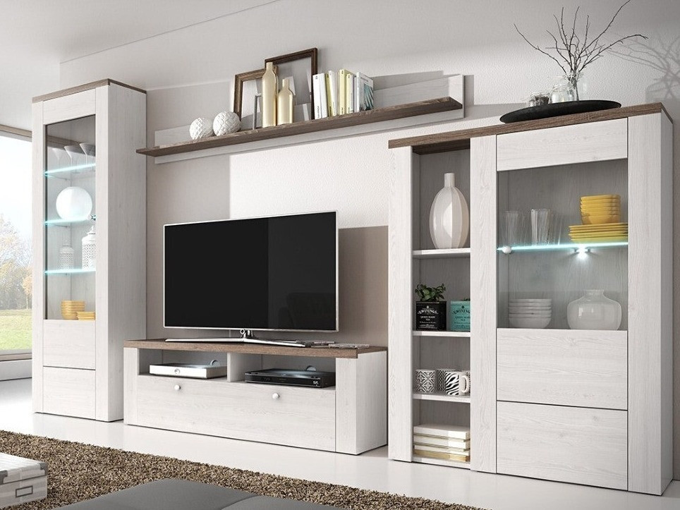 Estantería de pared Salelbo 101 (Cebolla de alerce + Trufa roble)