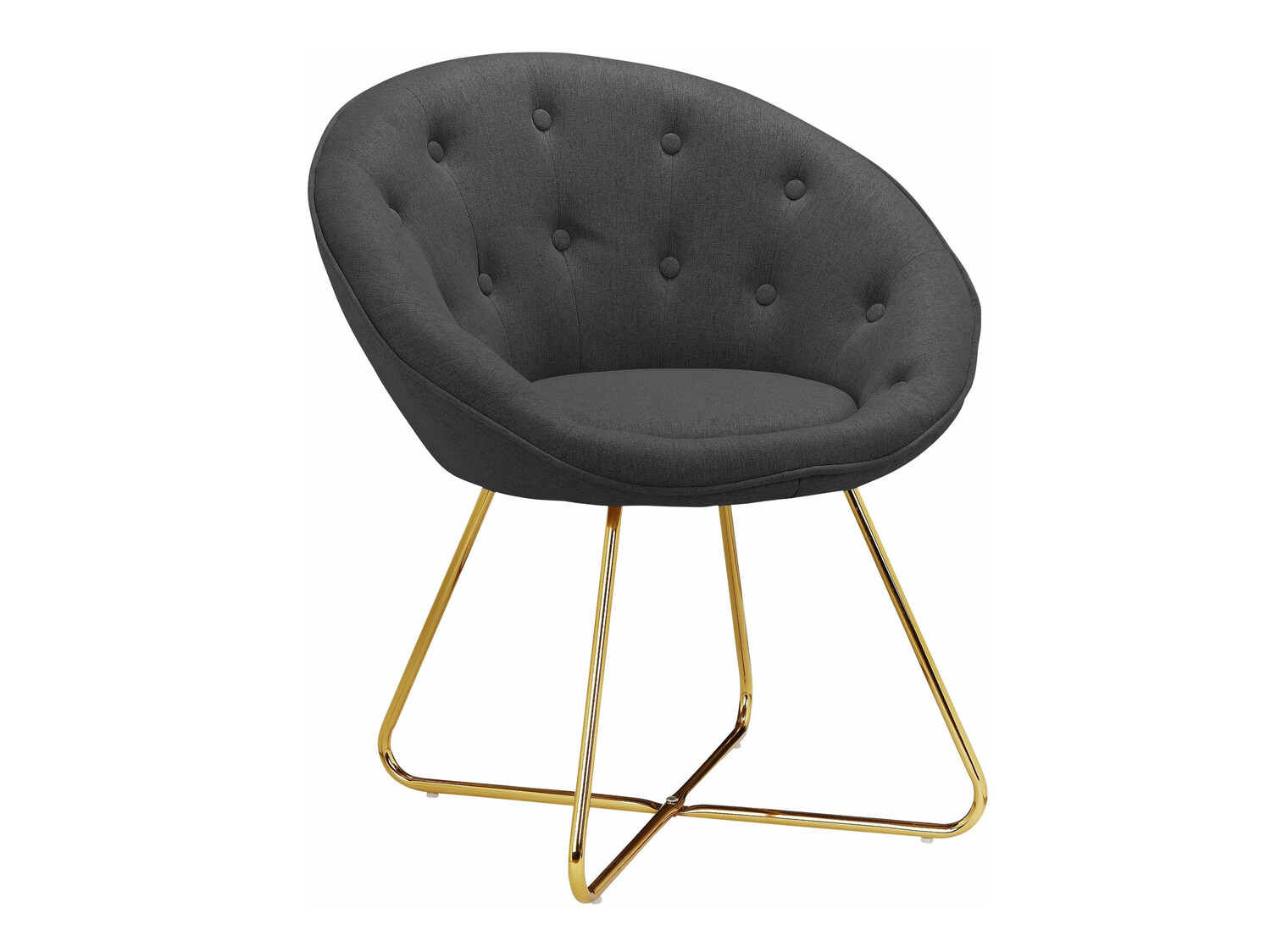 Sillón Denton 416 (Antracita + Dorado)