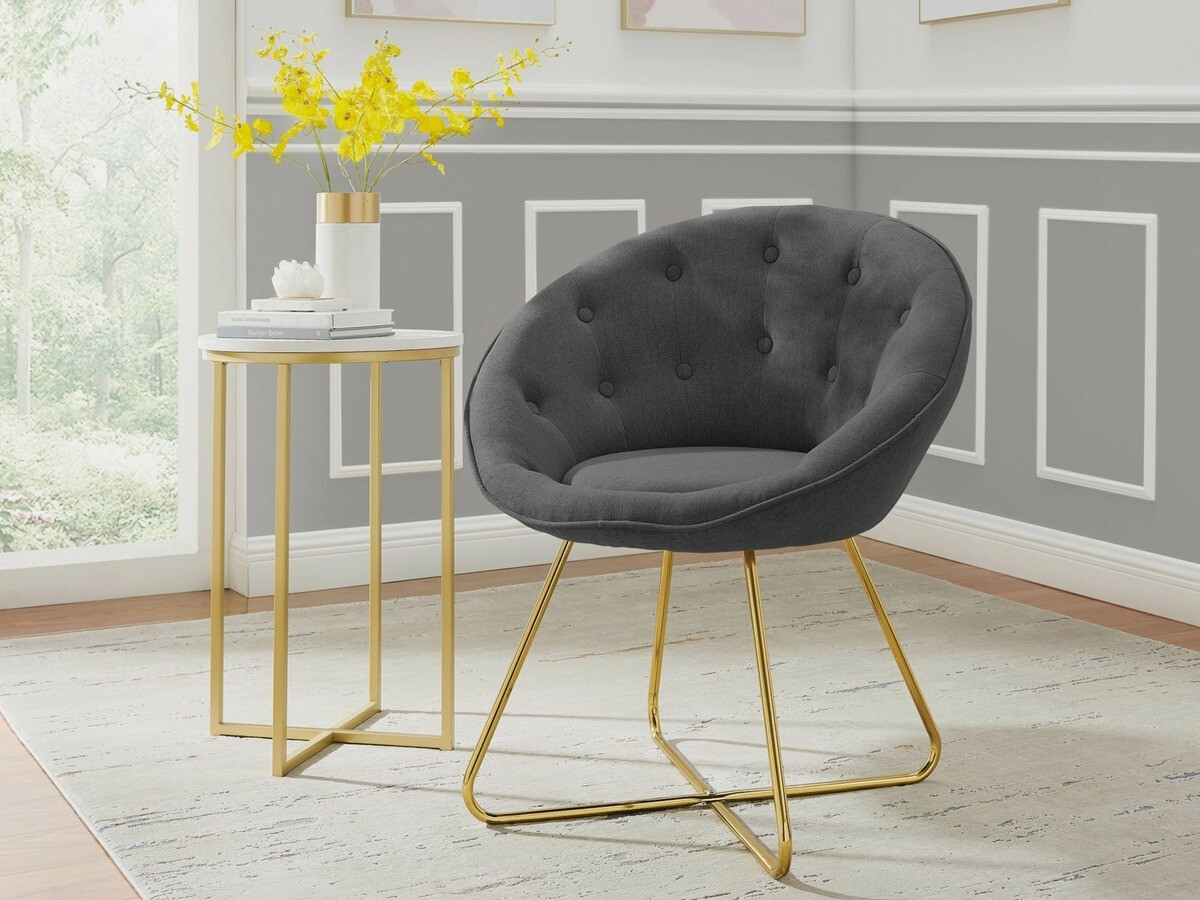 Sillón Denton 416 (Antracita + Dorado)