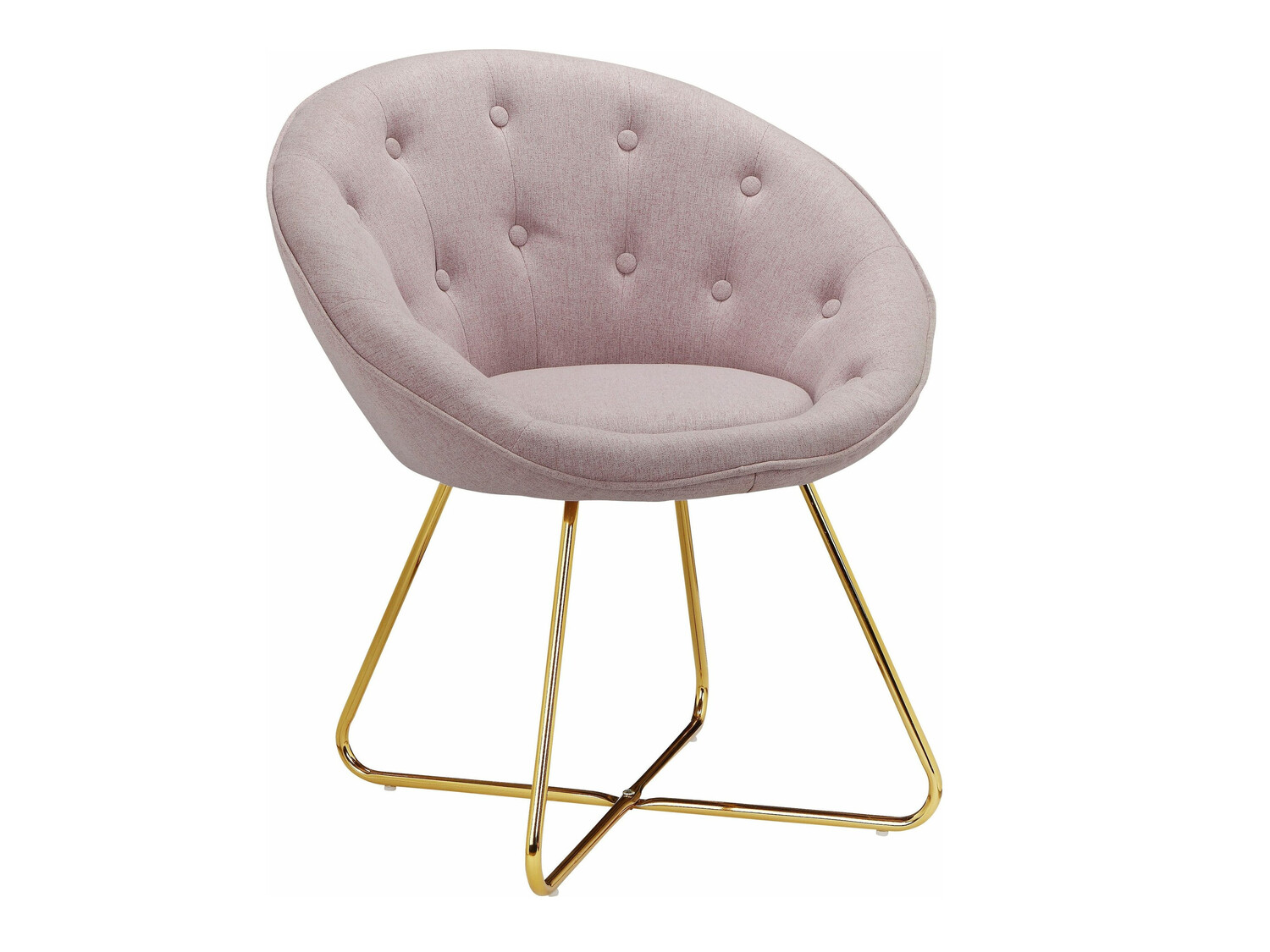 Sillón Denton 416 (Rosa claro + Dorado)