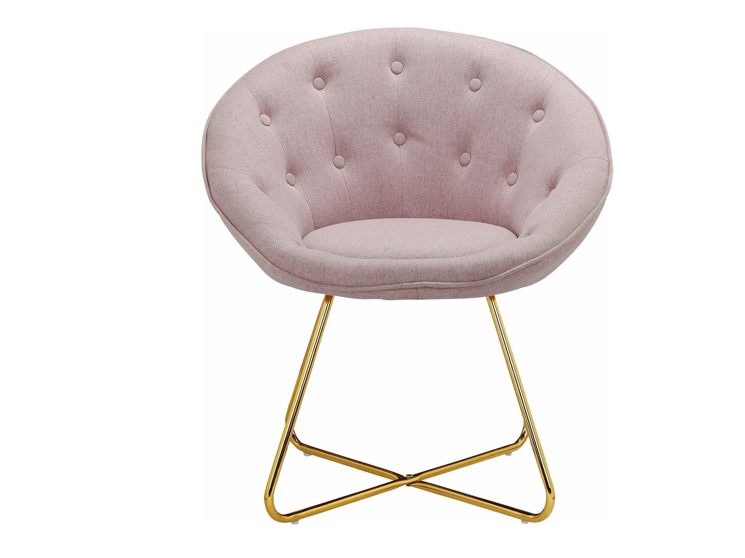 Sillón Denton 416 (Rosa claro + Dorado)