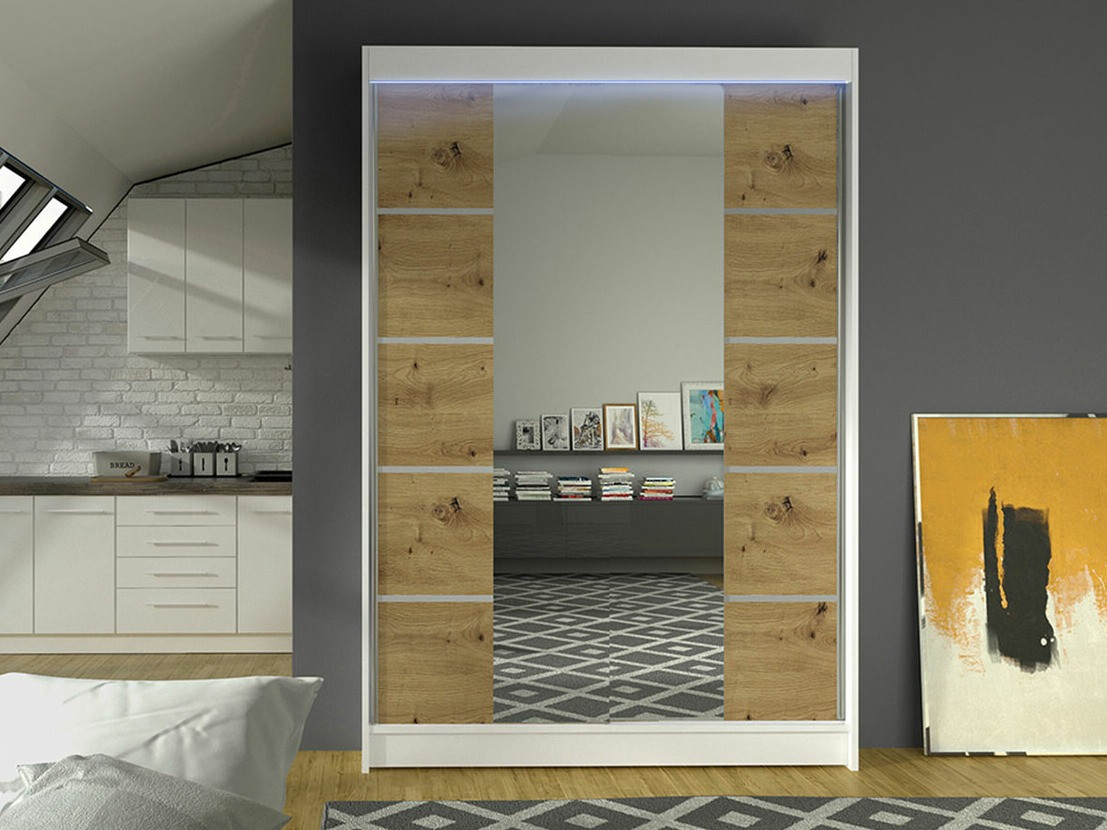 Armario Closico 151 (Blanco + Roble Artisan)