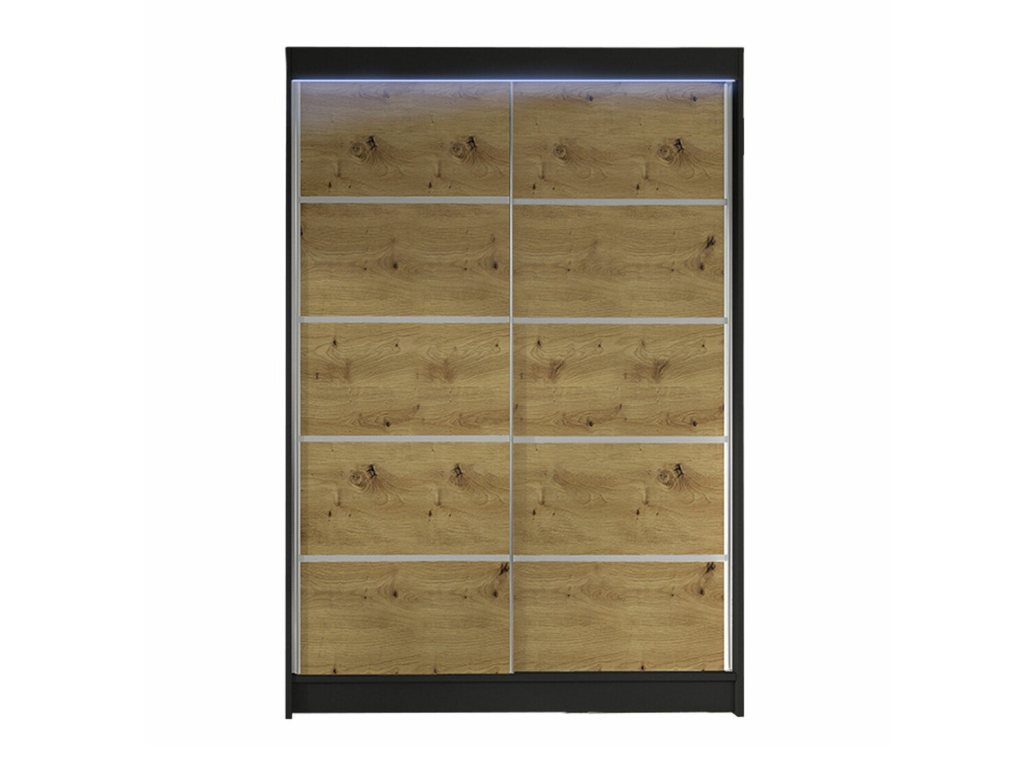 Armario Closico Salvor IV (Negro + Roble Artisan)