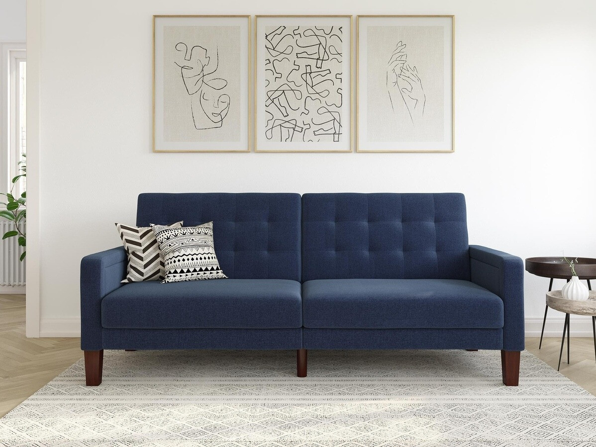 Sofá-cama Tulsa 128 (Azul oscuro)