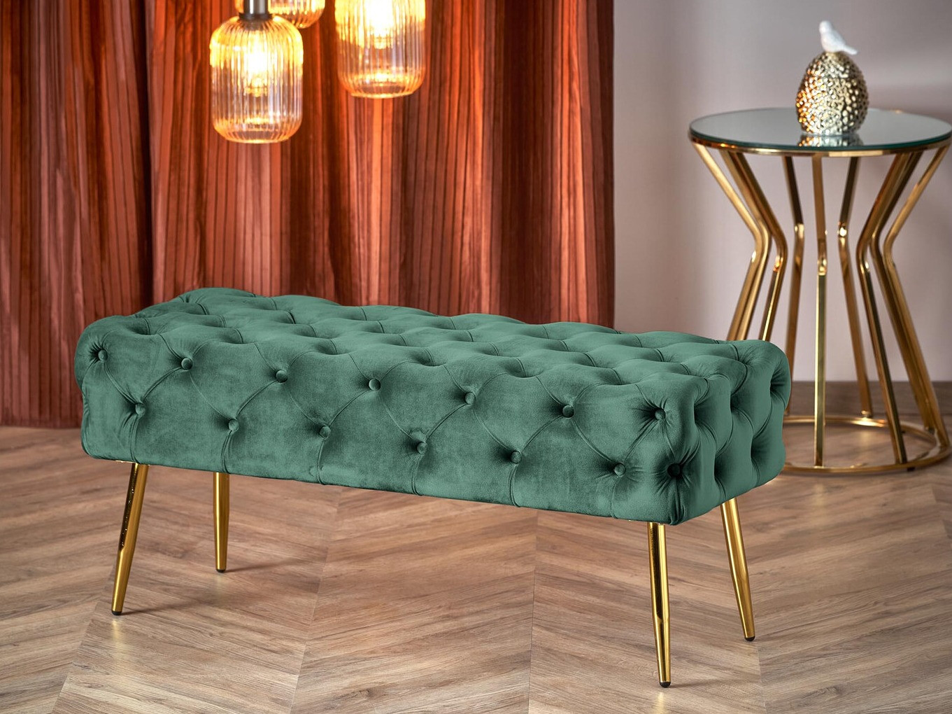 Banco acolchado Houston 1252 (Verde oscuro)