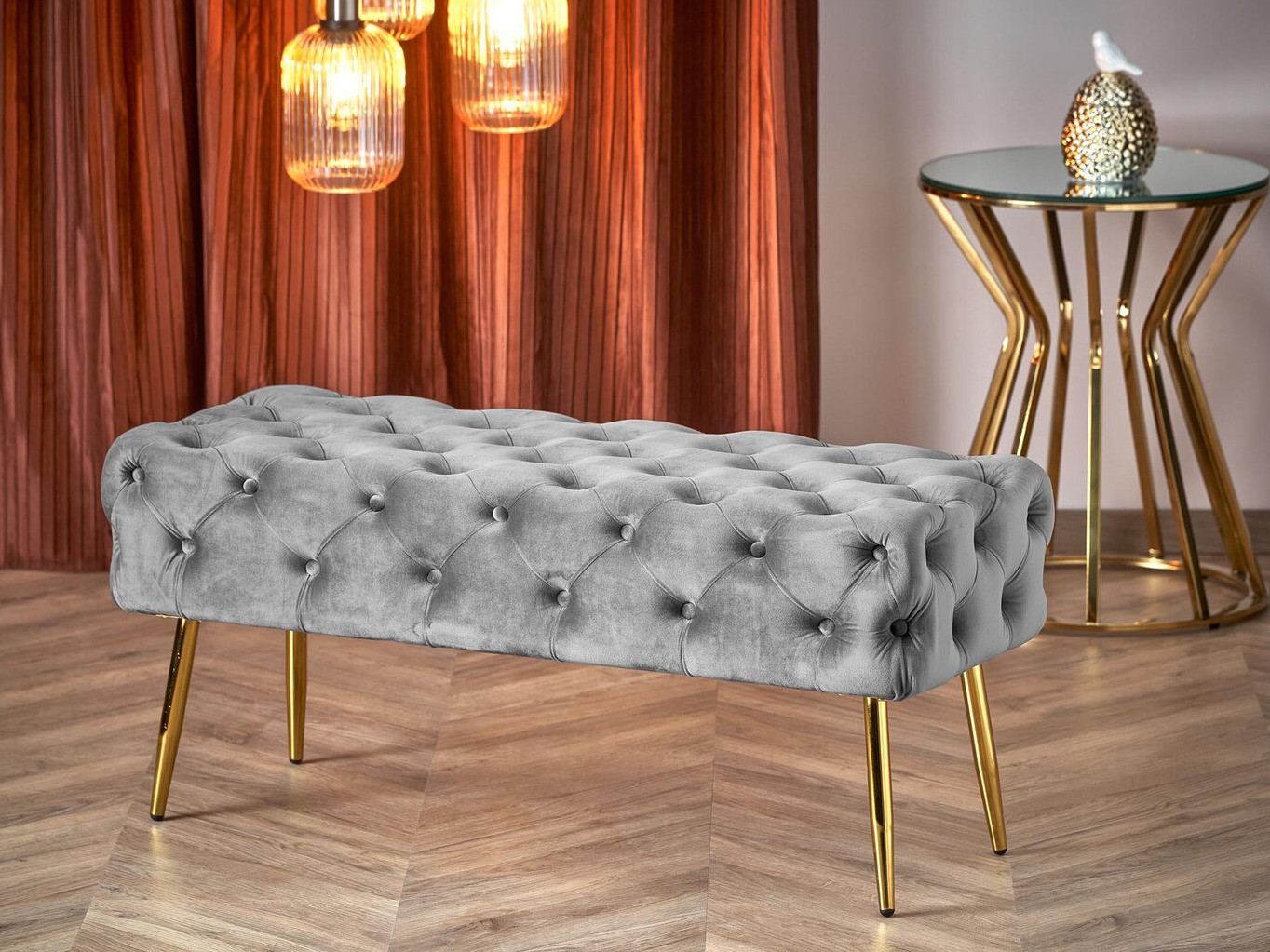 Banco tapizado Houston 1252 (Gris)