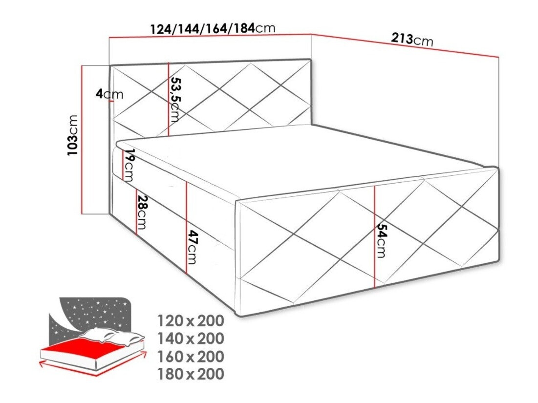 Cama continental Mons (Kameleon 48)