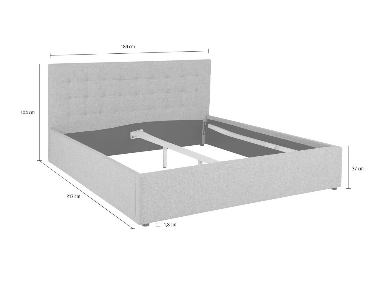 Cama Denton 430 (Gris)