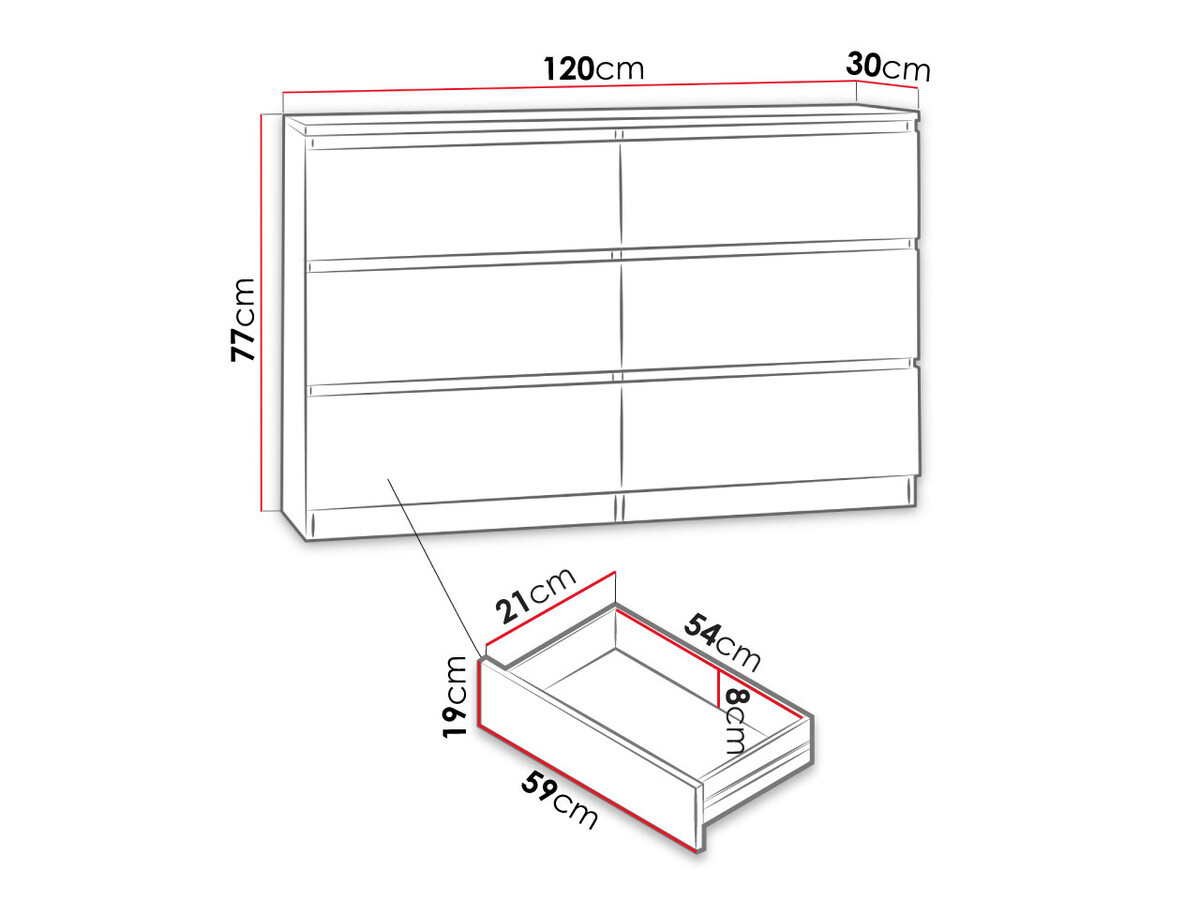 Cómoda Comfivo Structor V (Roble Sonoma)