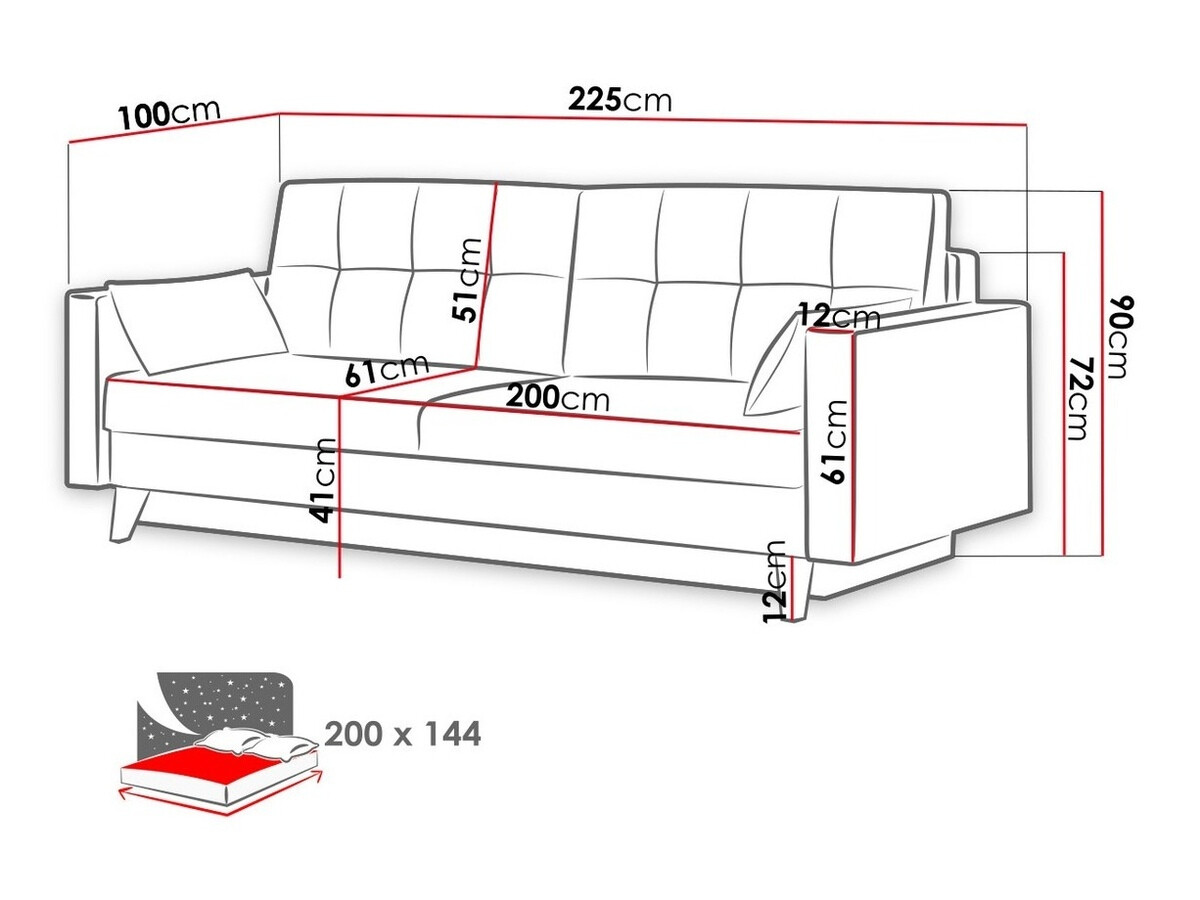 Sofá cama Columbus 113 (Sawana 21)