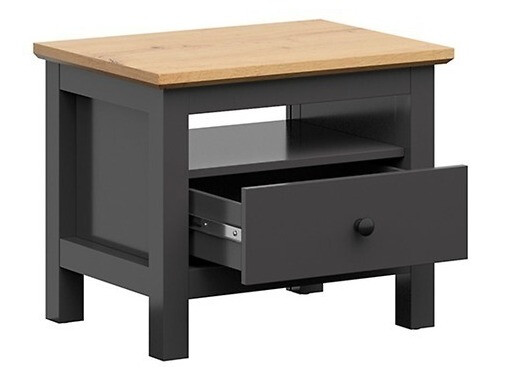 Conjunto de dormitorio Sordoro 123 (Grafito + Roble Artisan)