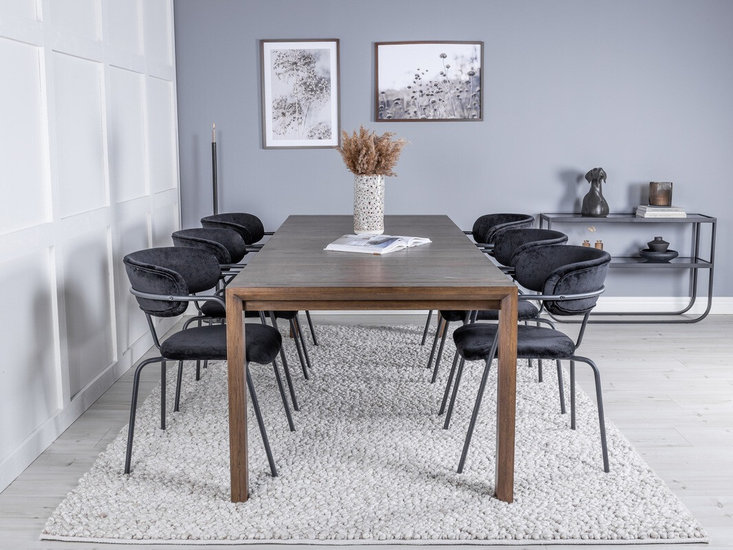 Conjunto de mesas y sillas para comedor Dallas 2055 (Roble oscuro)