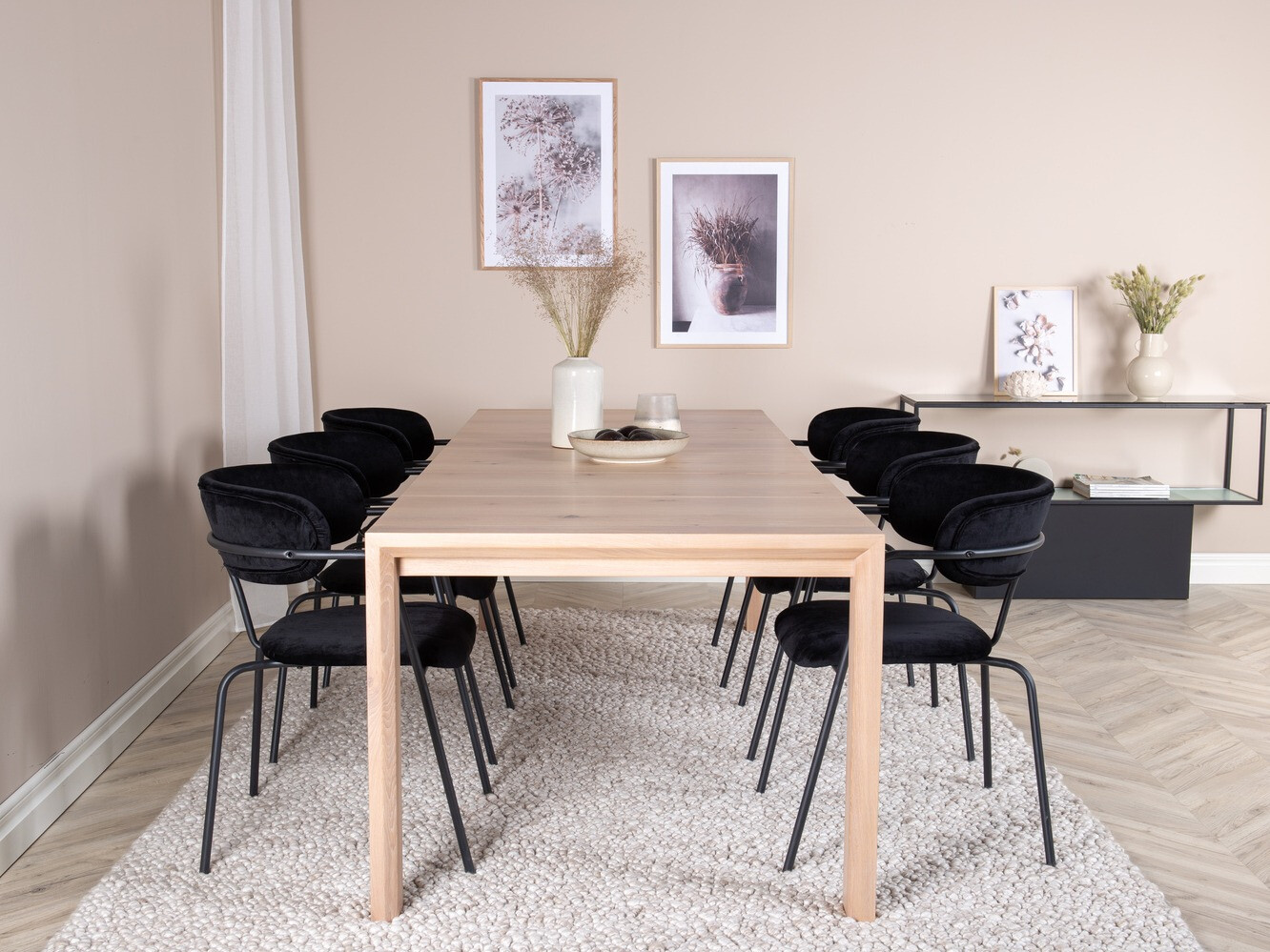 Conjunto de mesas y sillas para comedor Dallas 2055 (Roble)
