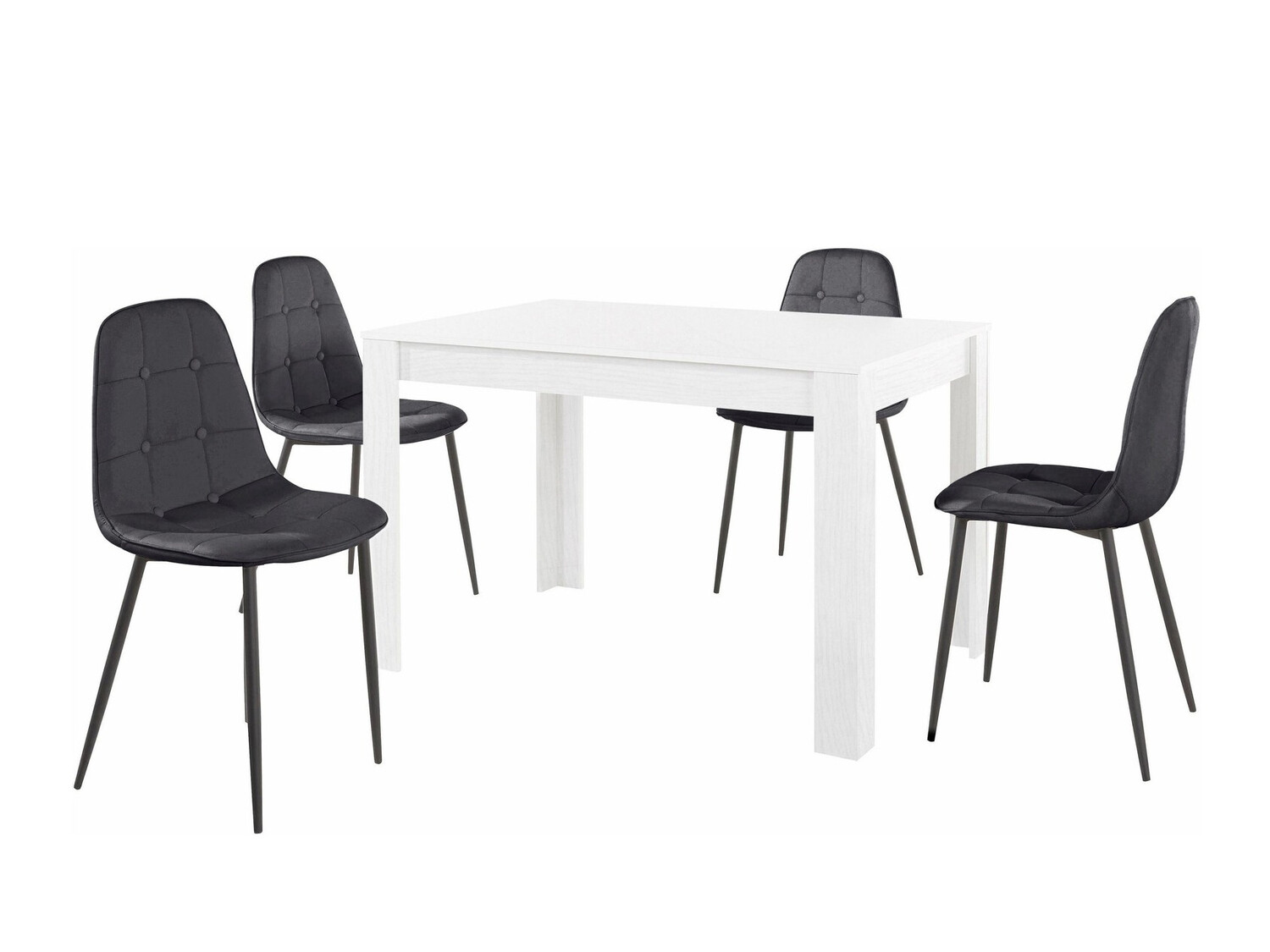 Conjunto de mesas y sillas para comedor Denton 456 (Negro)
