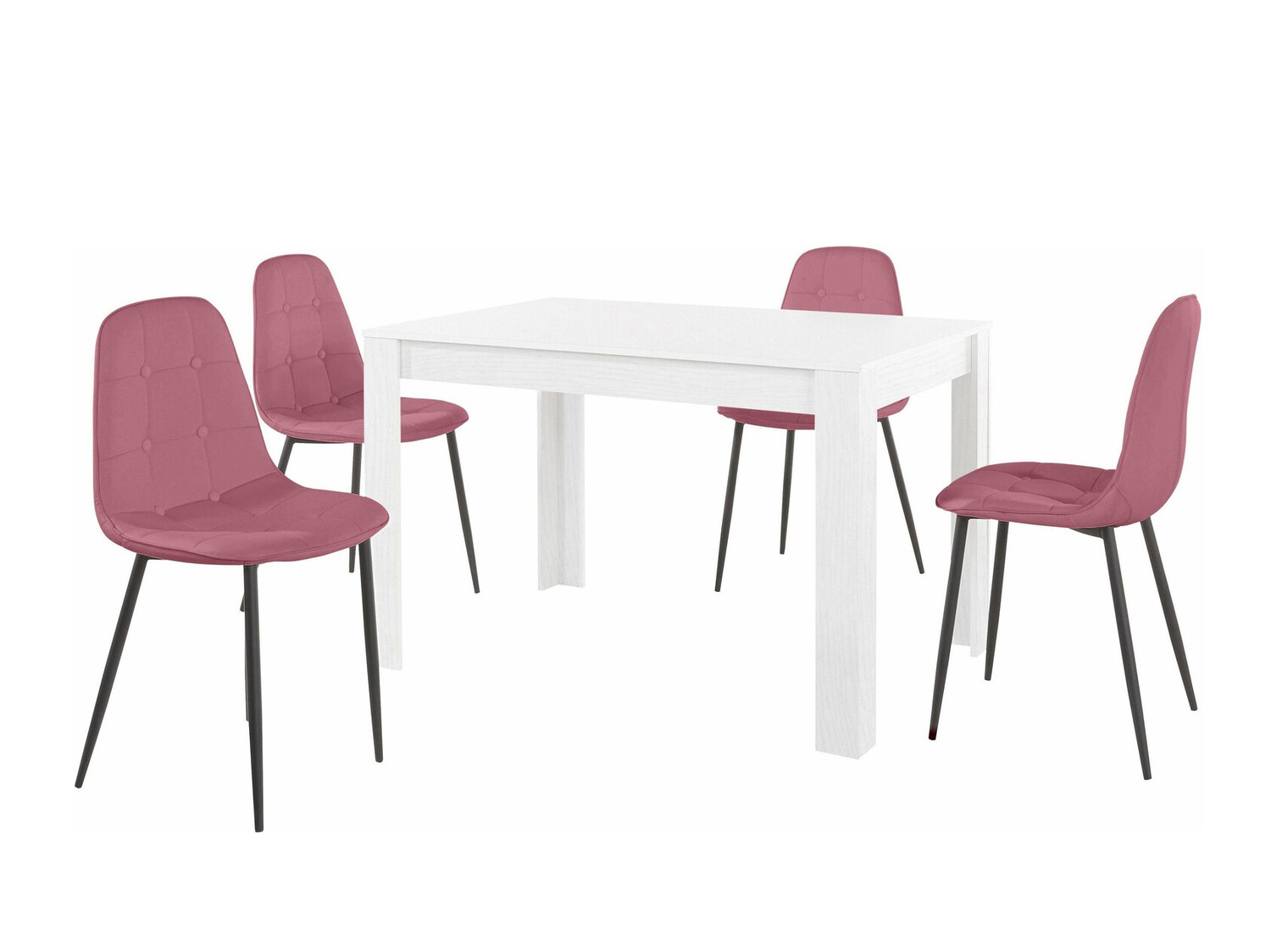 Conjunto de mesas y sillas para comedor Denton 456 (Rosa)