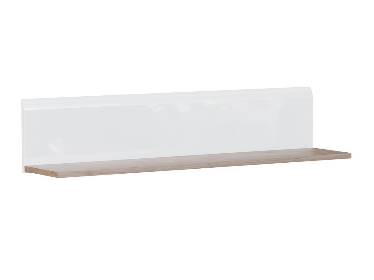 Estantería de pared Revelmi 108 (Roble + Blanco brillante)