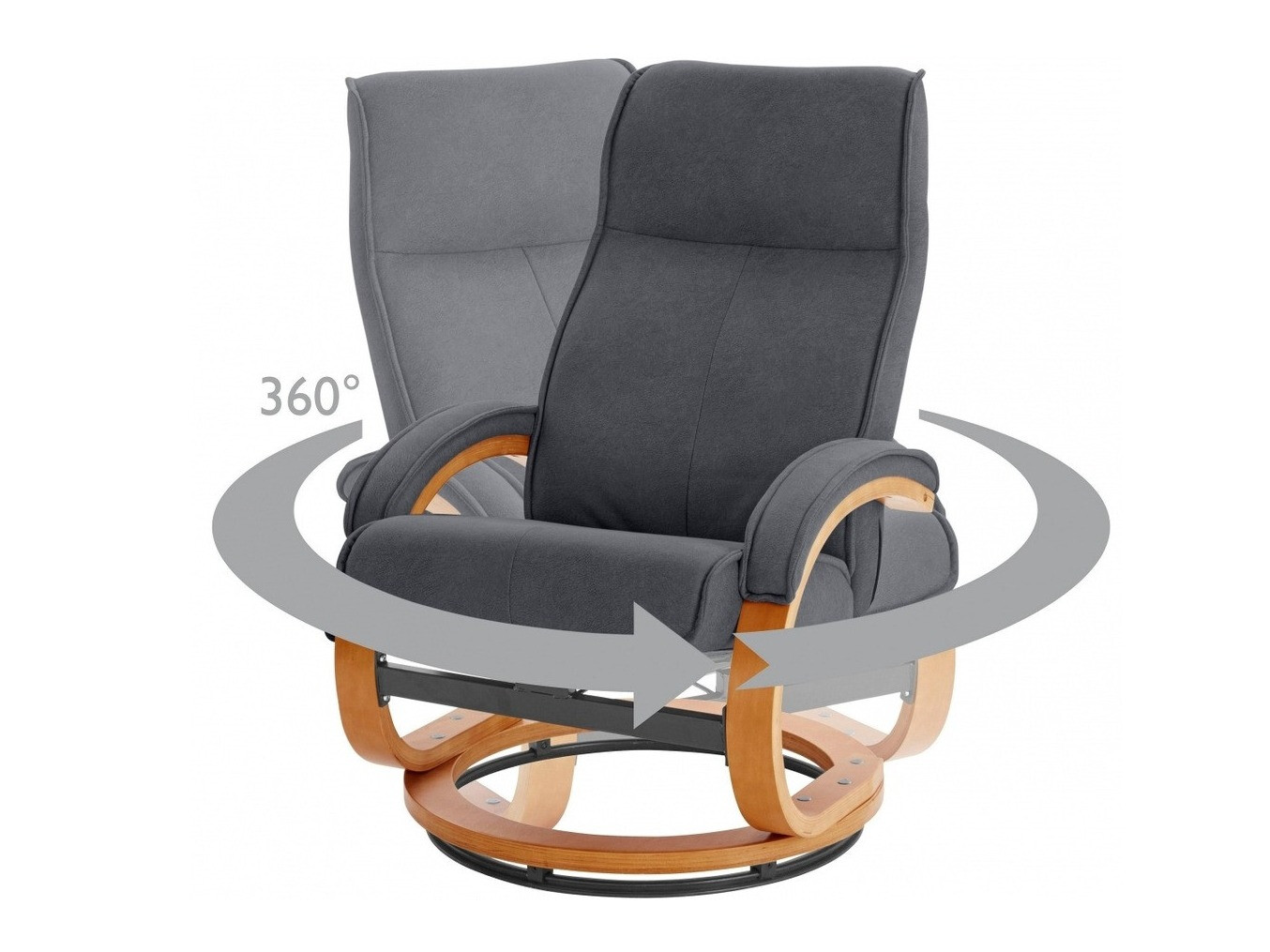 Sillón Denton 195 (Negro + Marrón)