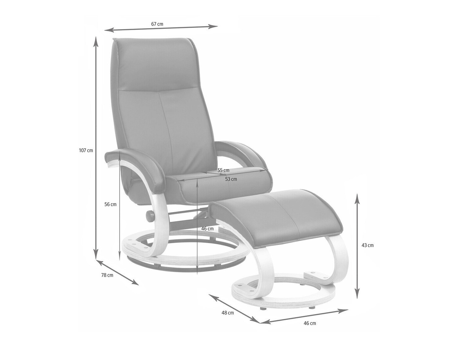 Sillón Denton 195 (Negro + Marrón)