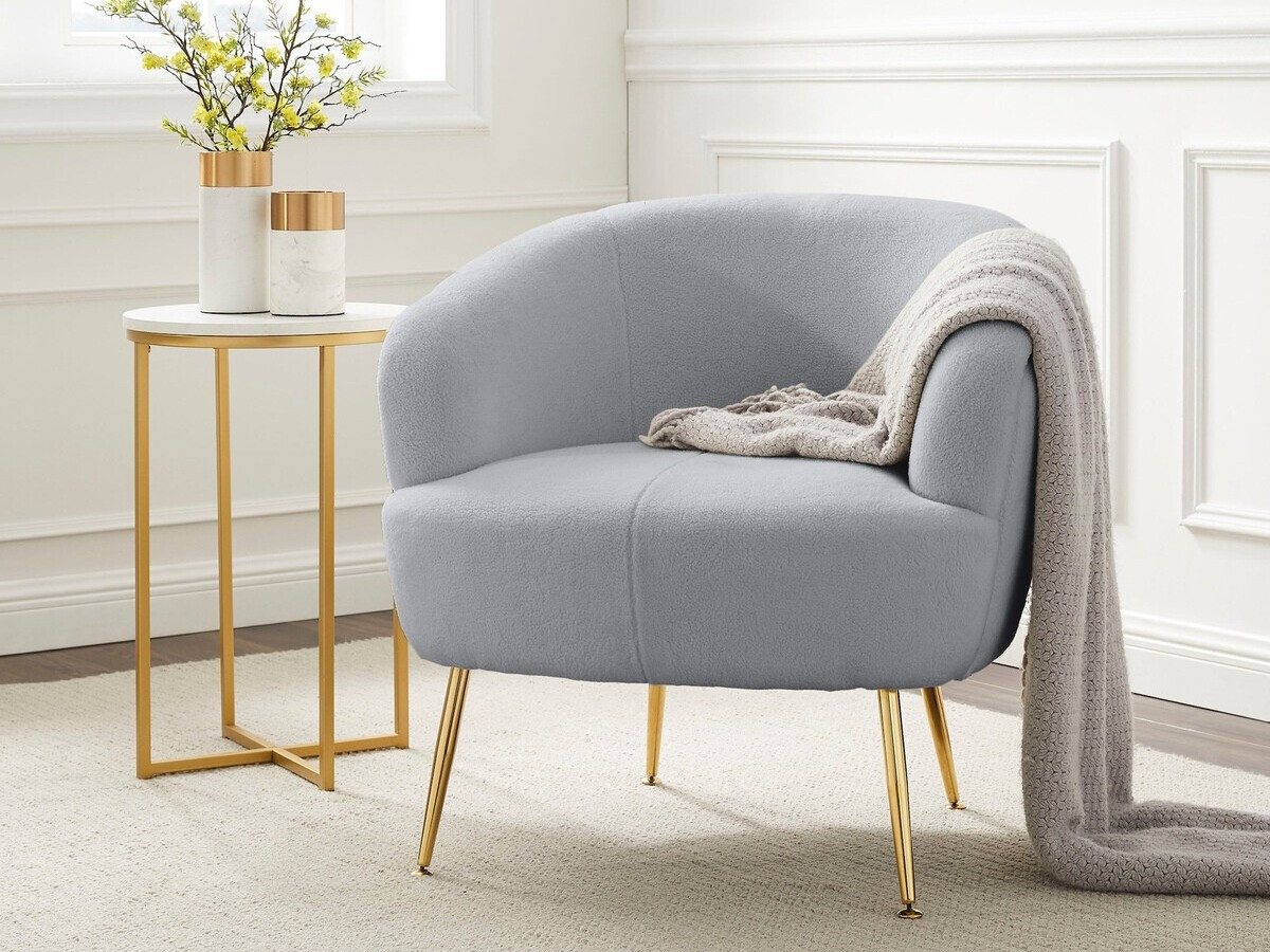 Sillón Denton 233 (Gris + Dorado)