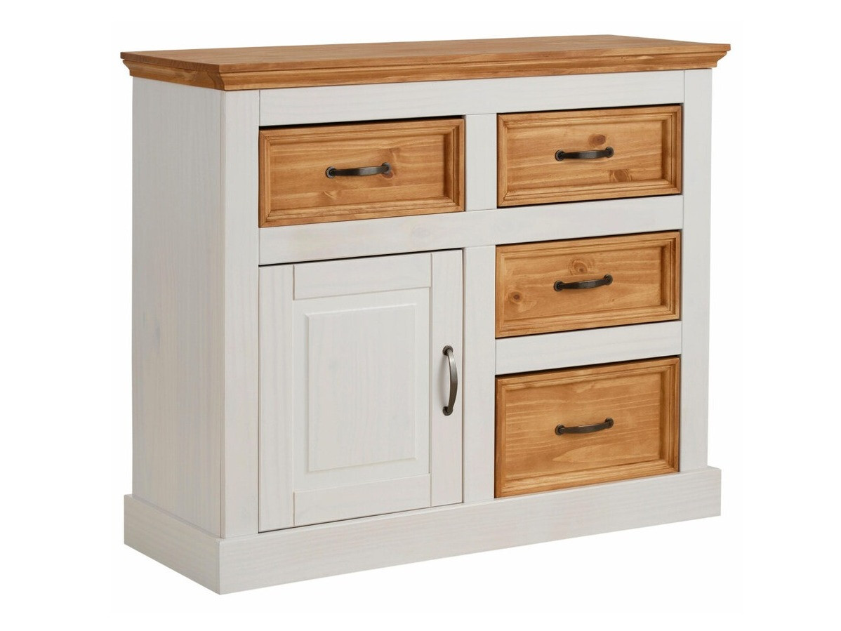 Cómoda Tolelio 100 (Blanco + Pino)