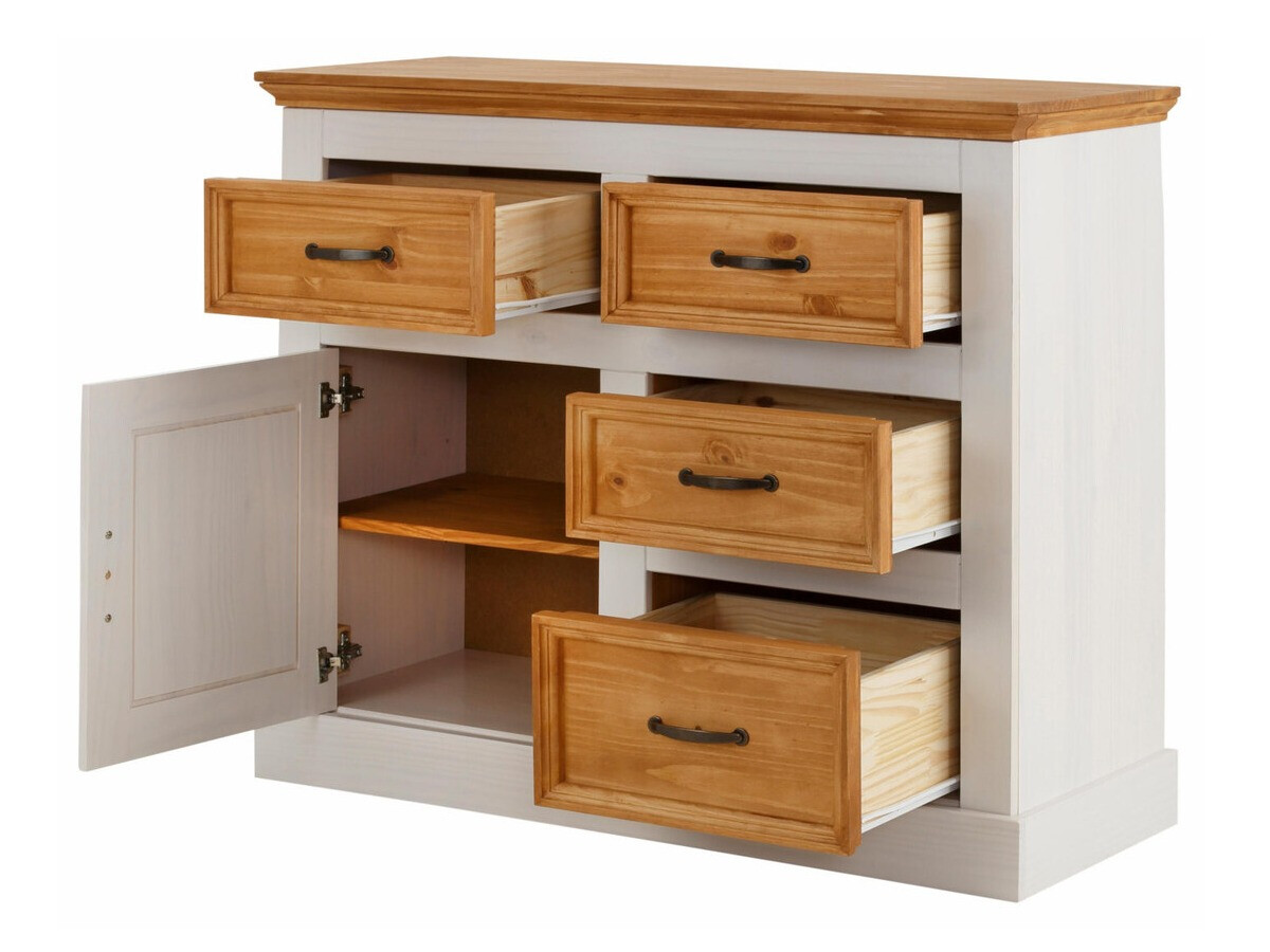 Cómoda Tolelio 100 (Blanco + Pino)